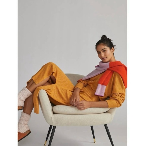 Daily Practice by Anthropologie Barre Midi Dress - Mustard Yellow - Size Small - Picture 4 of 16